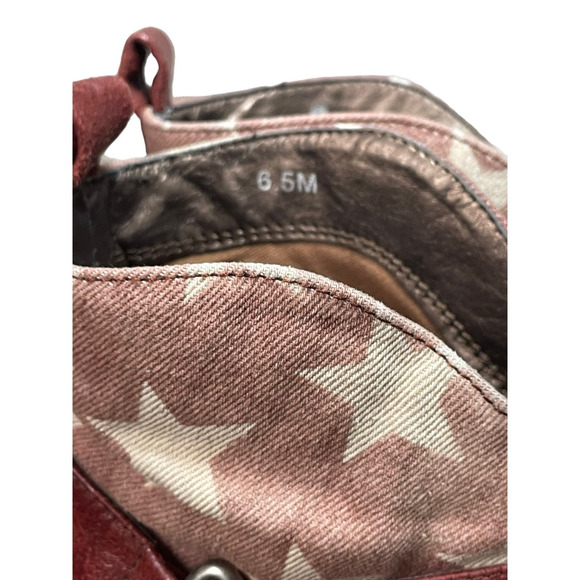 Coconuts by Matisse Womens King Ankle Boots Red Stars Size 6.5‎ Country Festival - Picture 8 of 10